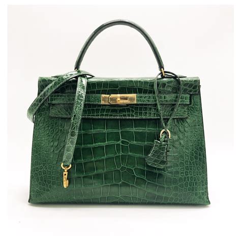 Sac bandoulière en cuir Hermès Vert en Cuir 